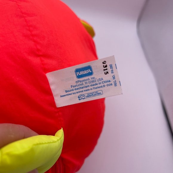 Vintage Playskool Awesome Toss 'Ems Rooster Puffalump 9" 1992 Plush Stuffed Toy - Picture 8 of 10